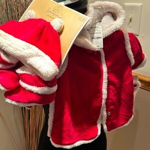 First impressions baby winter hat & booties set with matching coats and mittens